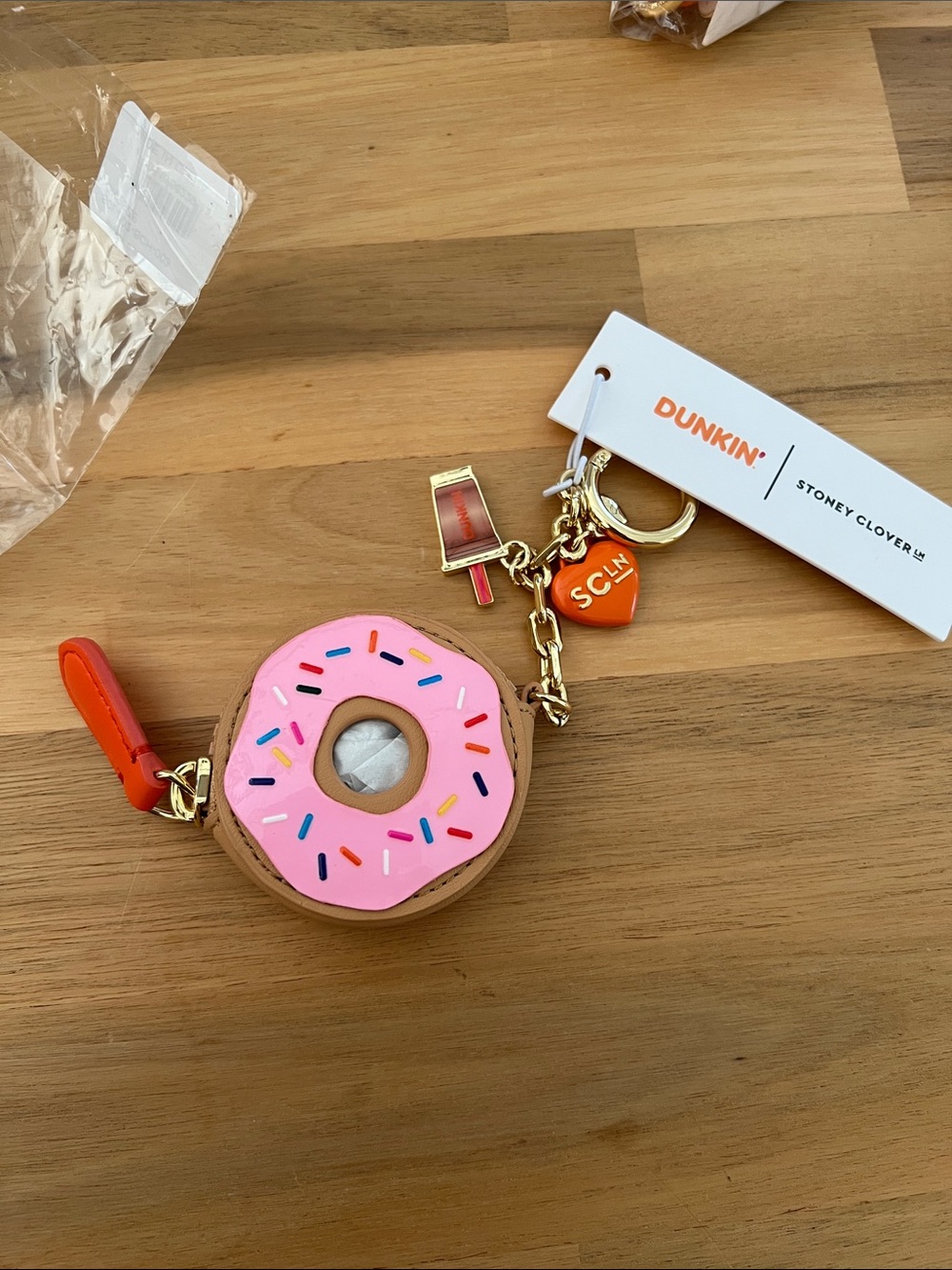 NWT Stoney Clover Lane Dunkin' Donuts Pouch Bag Charm